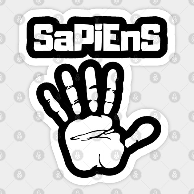 Homo Sapiens - handprint Sticker by RIVEofficial